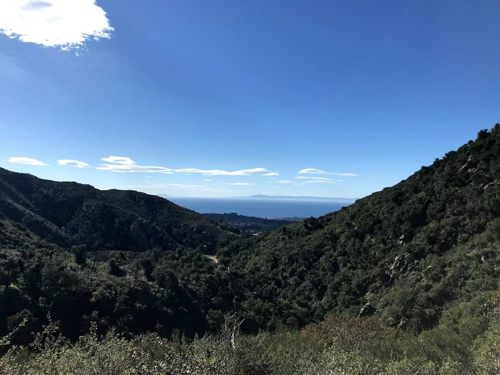 view from start of Inspiration Point Santa Barbara/Tunnel Trailhead
