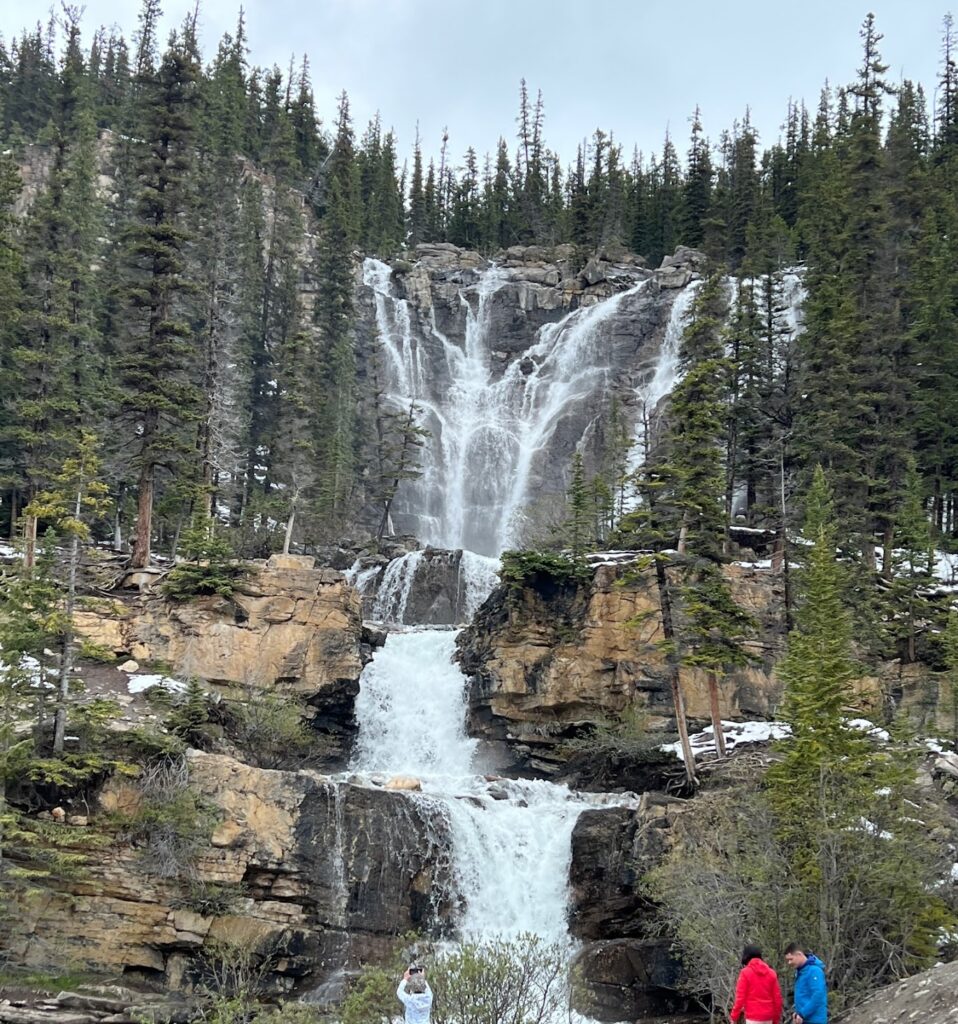 Tangle Creek Falls near Jasper and Banff Canada 