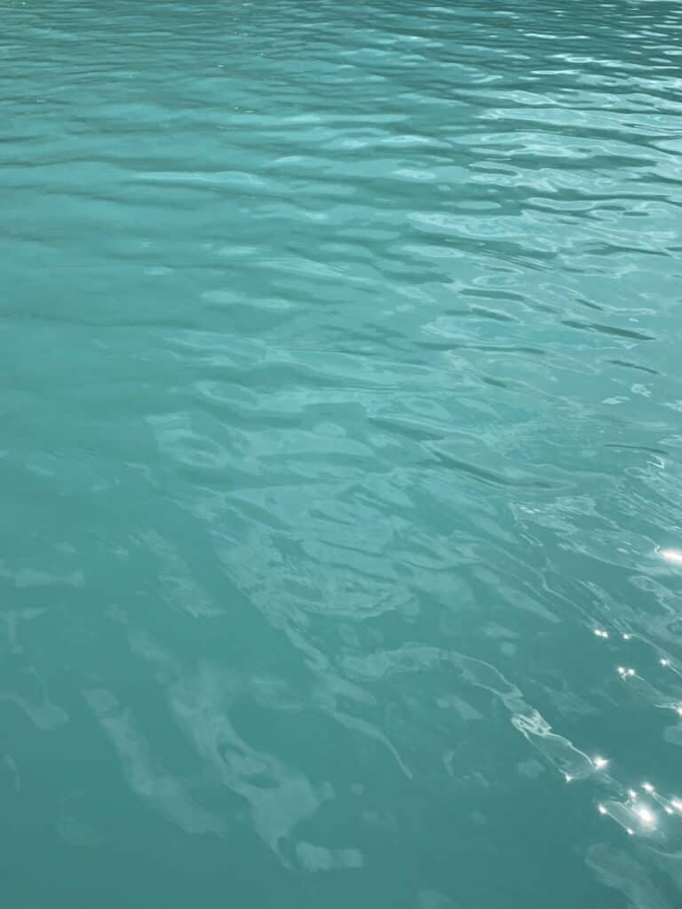 up close view of the turquoise waters of Lake Louise