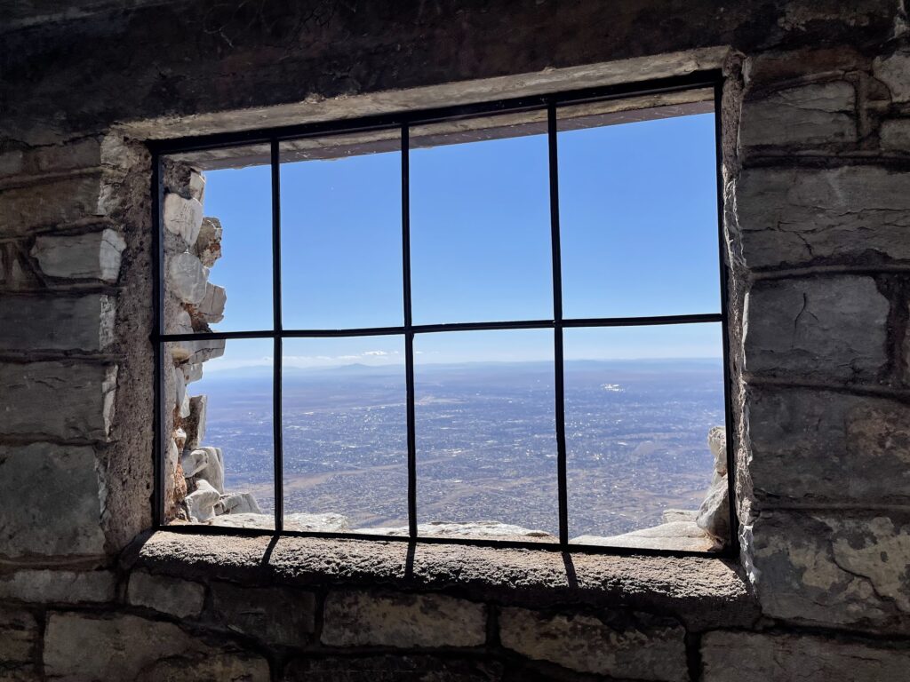 View of Kiwanis Cabin on Sandia Peak