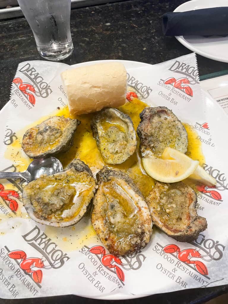 charbroiled oysters at Drago's are at the top of my must try foods in new orleans